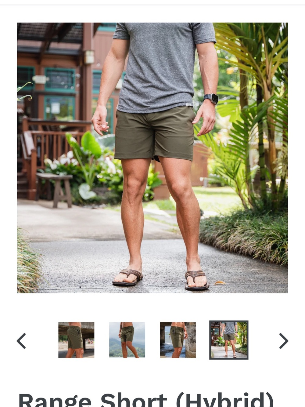 Wowie Men's Olive Green Hybrid Range Shorts - Lightweight Performance